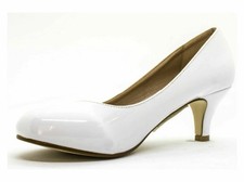 LADIES WOMENS LOW KITTEN HEEL