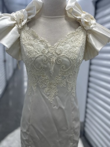 Vtg 90s satin mermaid wedding - vtg,