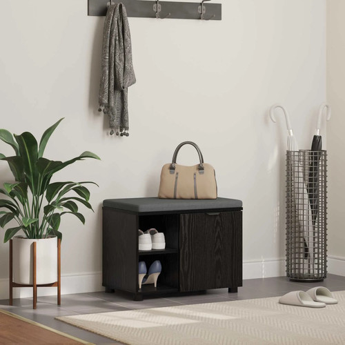 Hall bench black oak - black,