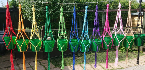 Macrame plant hangers beads - plant,