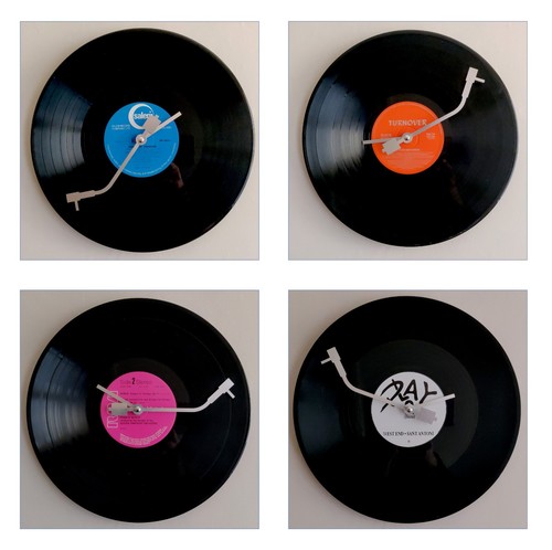 Inch record wall clock - record,