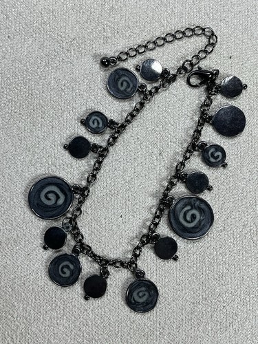 Vintage gunmetal grey charm - grey,
