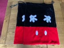 Primark Home Disney Mickey Mouse Faux Fur Christmas Sacks X 2.