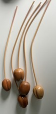 Set of 5 x Wooden Tulips on Wooden Stems