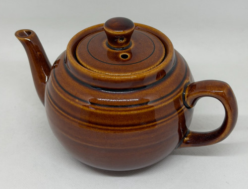 Dark brown circular stripes - brown,