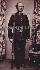 Victorian cdv photo Rifle Volunteer  c 1860's holding rifle snake belt