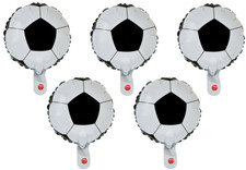 5pcs Mini Football Air Fill Foil Balloon Decorations Soccer Sport Party 10 inch