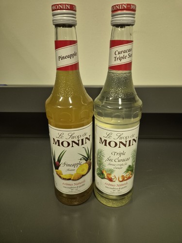Two bottles sirop - bottles, de