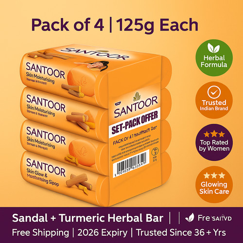 Santoor sandal turmeric - santoor,