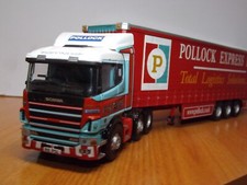 CORGI MODERN TRUCKS - SCANIA 124L 400  WITH CURTAINSIDE - POLLOCK  EXPRESS LTD