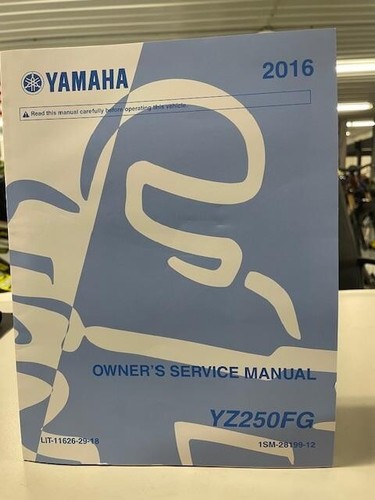 Yamaha yz250fg owners service - yamaha,