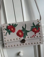 Topshop Embroidered Beige