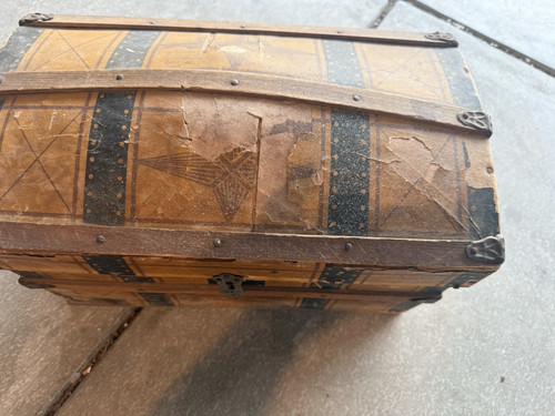 Vintage small wood metal - vintage,