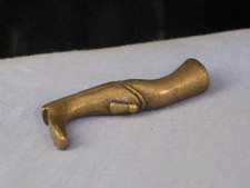 VICTORIAN PIPE TAMP TAMPER TOBACCO STOPPER BRASS LEG MILITARY HORSE RIDING BOOT