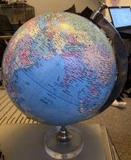 Large Government Of India 2016 World Globe On Perspex Stand 38” Circumference 