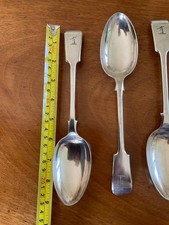 Antique Elkington silver plated serving spoons (9)