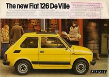Fiat 126 De Ville 594cc 1977 UK Market Launch Single Sheet Sales Brochure