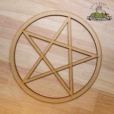 Wooden MDF Wiccan Pentagram