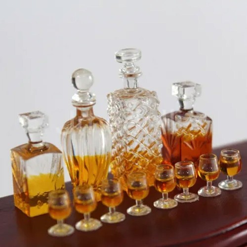 12pcs miniature whiskey - 12pcs, 1:12