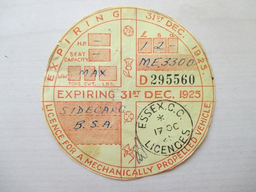 Tax disc old vintage vehicle - tax,