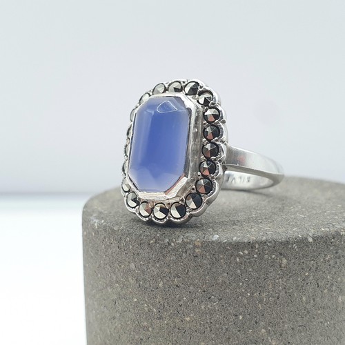 Antique solid silver blue - antique,