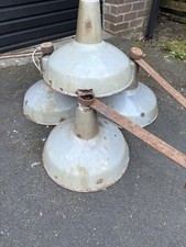 Industrial Enamel Grey Lamp