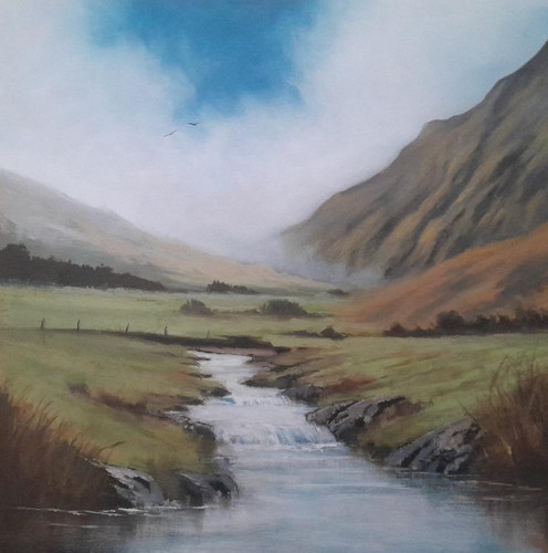 Howgill fells oil painting - oil,
