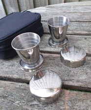 Black Hip Flask Case + 2