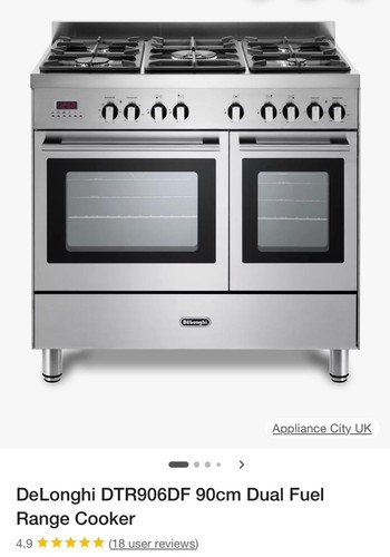 Delonghi gas cooker 90cm - gas,