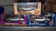 Welly Delorean Time Machine 1:24 Scale Back To The Future 1 , 2 , 3 Time Machine