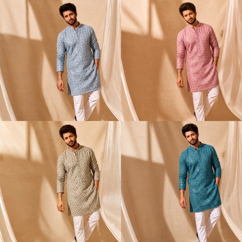 Men chikankari kurta pajama - men's,
