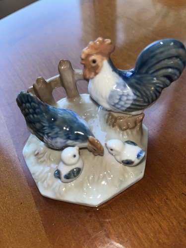 Ornamental porcelain rooster - ornamental,