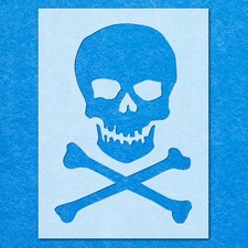Skull Cross B1S Stencil: Mylar Airbrush Wall Art Painting Crafts 4 - 190 Micron