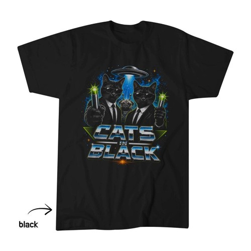 Cats black shirt - cats, in