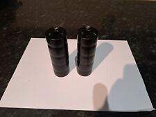 PAIR RETRO OLD / MID SCHOOL HARO 10mm ANTI TURN BLACK STEEL STUNT PEGS