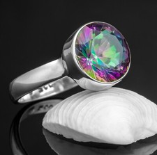 Round Mystic Fire Topaz