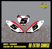 Rebound mx number board background graphics Honda Cr Crf 85 125 250 450