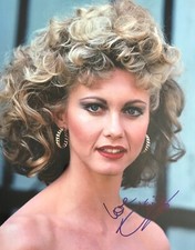 OLIVIA NEWTON JOHN SIGNED 14x11 GREASE PHOTOGRAPH  UACC & AFTAL RD  AUTOGRAPH
