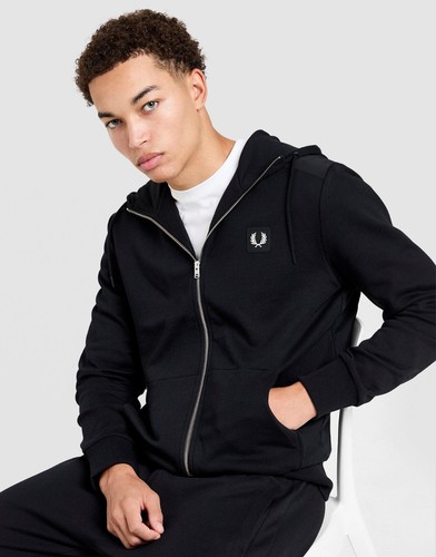 Fred perry badge panel hoodie - fred,