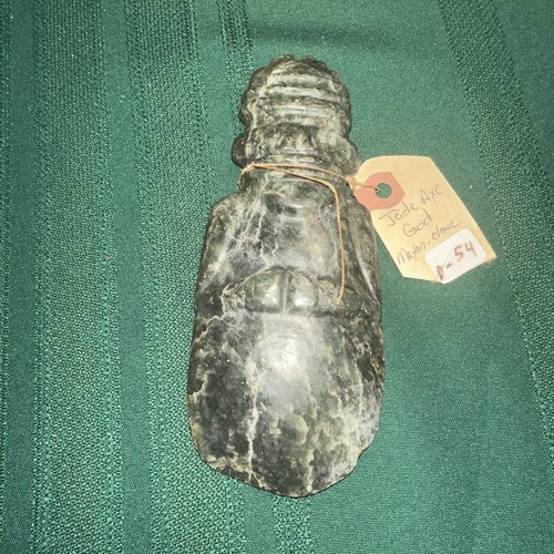 Pre columbian axe - god, jade