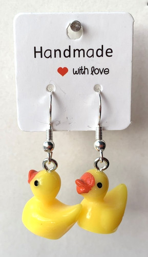 Novelty duckling duck earrings - duckling,