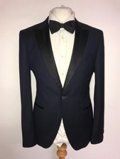 HUGO BOSS - Slim Fit NAVY BLUE WOOL Dinner SUIT - 38 Reg - W32 L30 - NICE TUXEDO