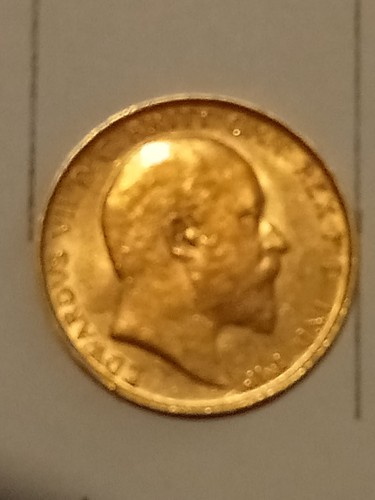 Edward vii gold half sovereign - vii,
