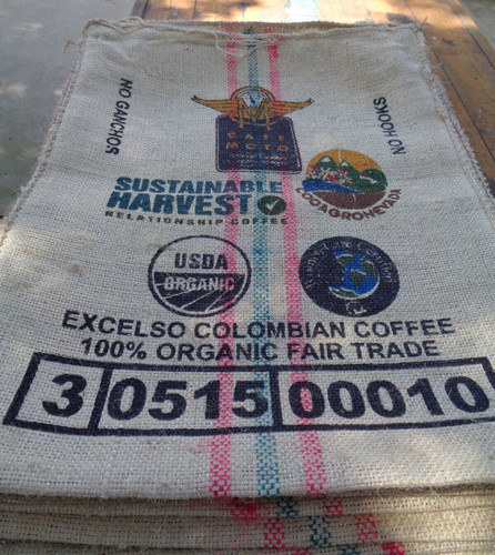 Very large burlap coffee sack - large,