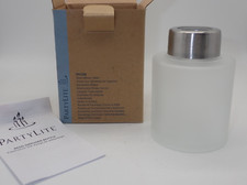 NEW Partylite Reed Diffuser Bottle P91228 Frosted Glass & Metal Modern In Box