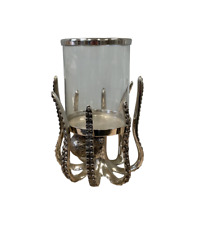 Loft1850 Medium Silver Octopus Hurricane/Lantern/Candle Holder