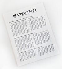Vintage Magnepan Magneplanar Information Manual
