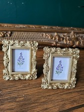 Pair of Ornate Gold Mini