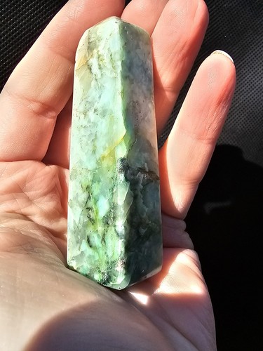 Turquoise with quartz crystal - turquoise,