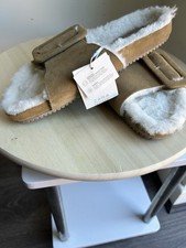 Zara Leather /Suede Flip Flops